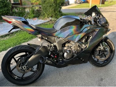 Black Rainbow 2019-2022 Kawasaki ZX6R Motorcycle Fairings