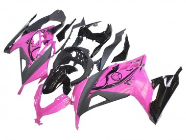 Pink Black 2013-2024 Kawasaki EX300 Motorcycle Fairings