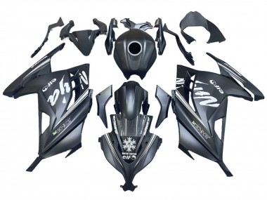 Matte Black White Elf Snow 2013-2024 Kawasaki EX300 Motorcycle Fairings