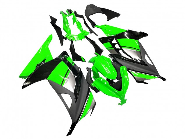 Green Silver Black 2013-2024 Kawasaki EX300 Motorcycle Fairings