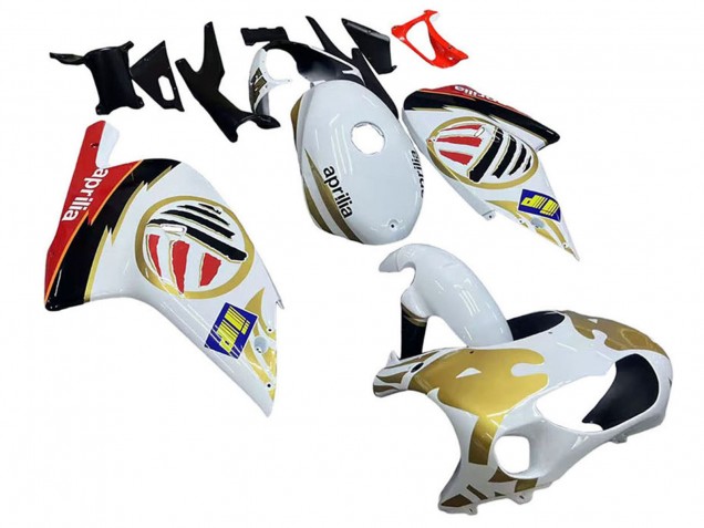 White Yellow Red 2000-2005 Aprilia RS125 Motorcycle Fairings