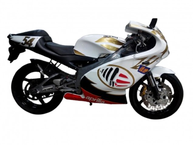 White Yellow Red 2000-2005 Aprilia RS125 Motorcycle Fairings