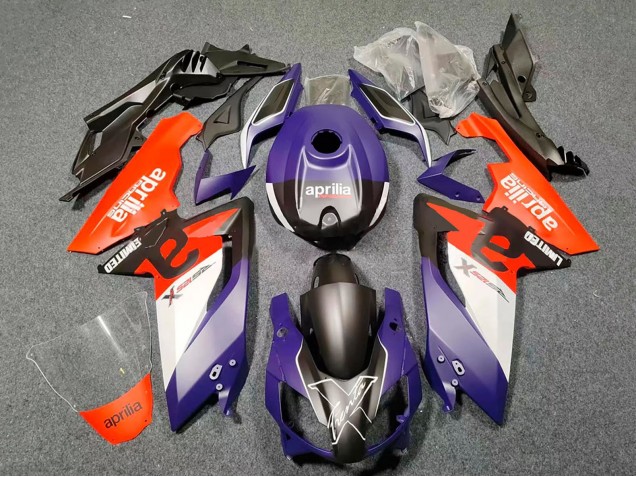 Dark Purple Red Black White 2006-2011 Aprilia RS125 Motorcycle Fairings