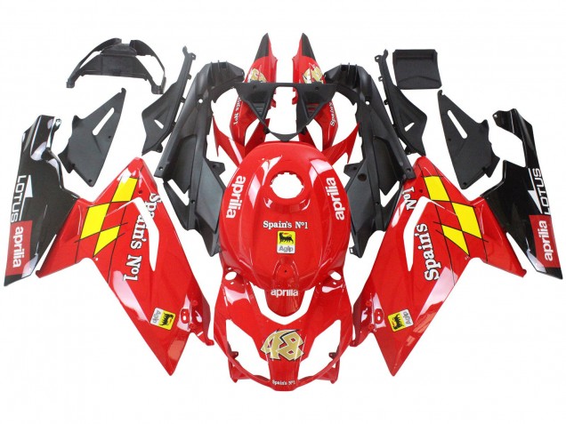 Red White Yellow Black 2006-2011 Aprilia RS125 Motorcycle Fairings