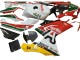 White Red Green 2006-2011 Aprilia RS125 Motorcycle Fairings