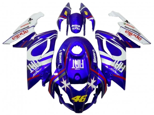 White Blue Fiat 46 2006-2011 Aprilia RS125 Motorcycle Fairings