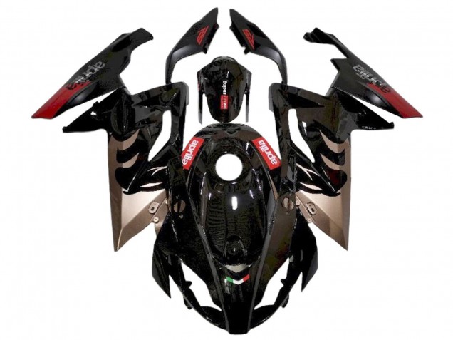 Glossy Black Red 2006-2011 Aprilia RS125 Motorcycle Fairings