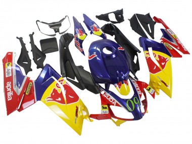 Yellow Dark Blue Red Bull 2006-2011 Aprilia RS125 Motorcycle Fairings