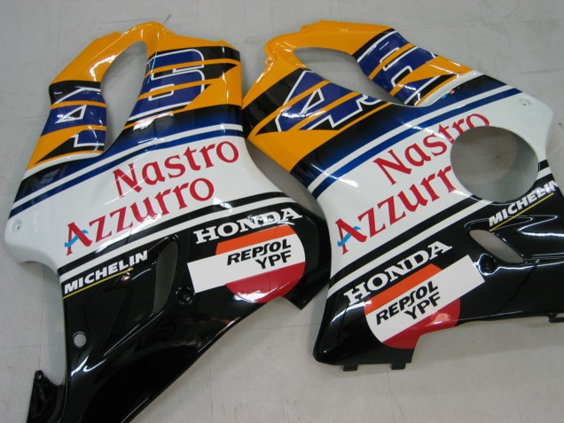 Yellow Blue White Black Nastro Azzurro 2004-2007 Honda CBR600 F4i Motorcycle Fairings