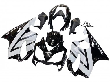 White Glossy Black 2004-2007 Honda CBR600 F4i Motorcycle Fairings
