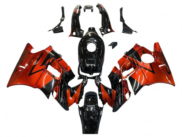 Orange Glossy Black 1991-1994 Honda CBR600 F2 Motorcycle Fairings