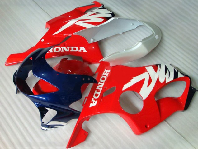 White Red Dark Blue 1999-2000 Honda CBR600 F4 Motorcycle Fairings