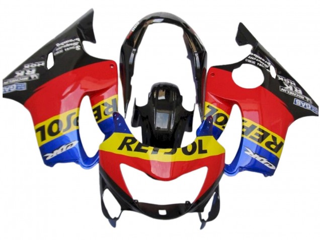 Red Yellow Blue Glossy Black Repsol 1999-2000 Honda CBR600 F4 Motorcycle Fairings