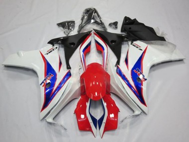 White Red Blue HRC 2011-2013 Honda CBR600F Motorcycle Fairings