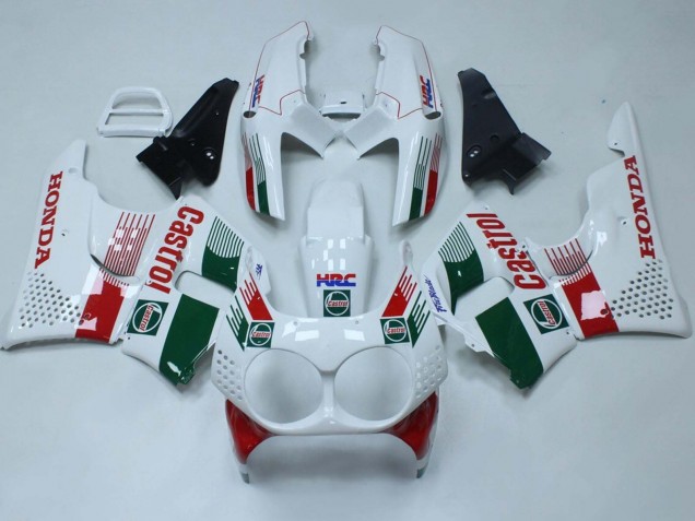 White Red Green Castrol HRC 1992-1993 Honda CBR900RR 893 Motorcycle Fairings