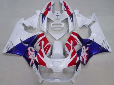 White Red Blue 1994-1995 Honda CBR900RR 893 Motorcycle Fairings