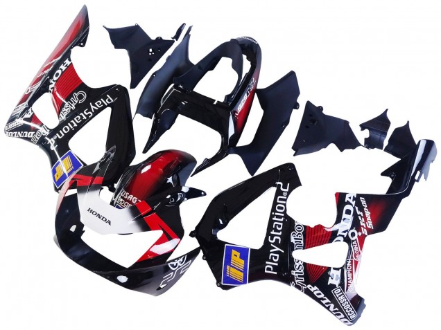 Red White Glossy Black PlayStation 2 2000-2001 Honda CBR900RR 929 Motorcycle Fairings