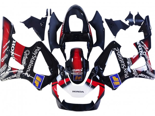 Red White Glossy Black PlayStation 2 2000-2001 Honda CBR900RR 929 Motorcycle Fairings
