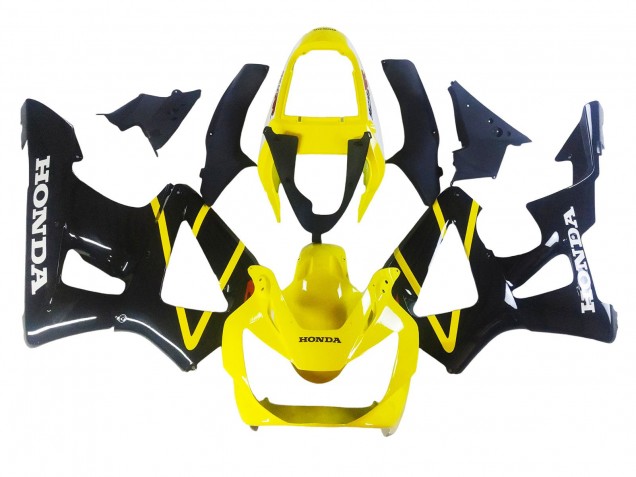 Yellow Glossy Black 2000-2001 Honda CBR900RR 929 Motorcycle Fairings