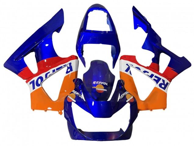 Orange White Red Blue Repsol 2000-2001 Honda CBR900RR 929 Motorcycle Fairings