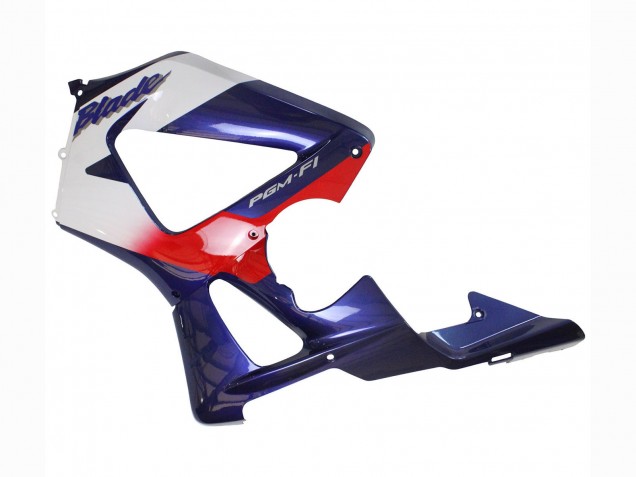 White Red Blue 2000-2001 Honda CBR900RR 929 Motorcycle Fairings