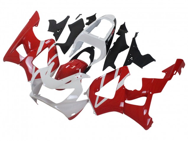 White Red 2000-2001 Honda CBR900RR 929 Motorcycle Fairings