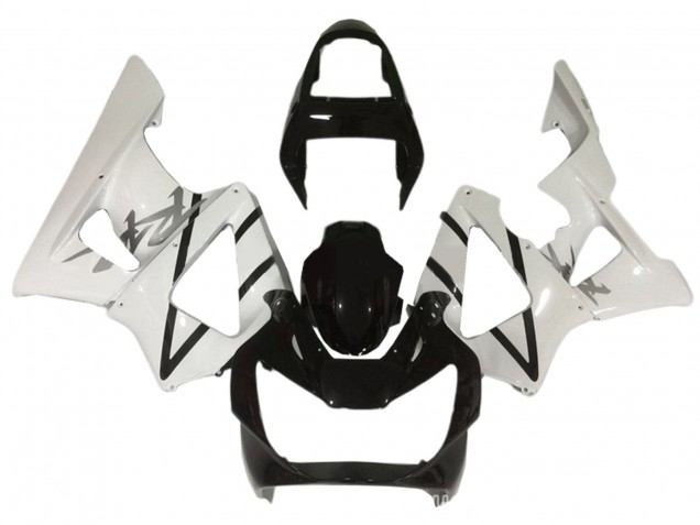 White Glossy Black 2000-2001 Honda CBR900RR 929 Motorcycle Fairings