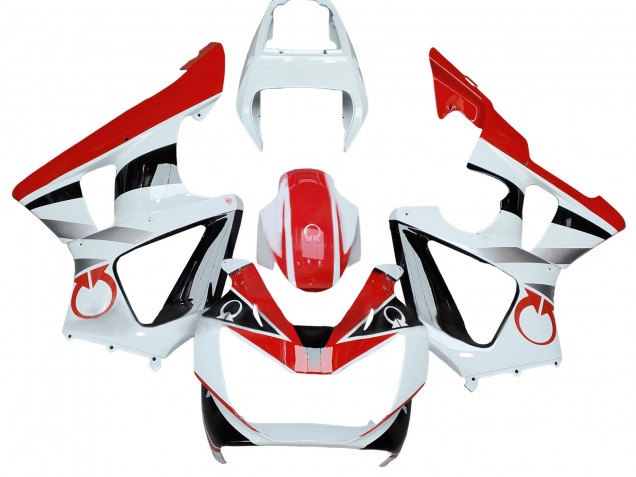 White Red Black 2000-2001 Honda CBR900RR 929 Motorcycle Fairings