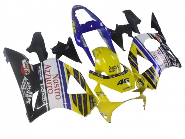 Blue Yellow Glossy Black Red Nastro Azzurro 46 2002-2003 Honda CBR900RR 954 Motorcycle Fairings