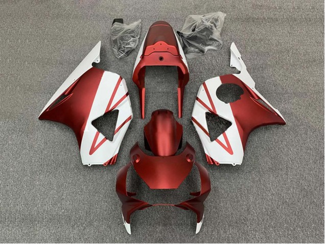 White Red 2002-2003 Honda CBR900RR 954 Motorcycle Fairings