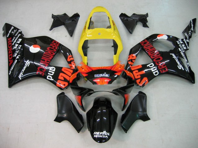 Yellow Red Glossy Black Repsol Rossi 2002-2003 Honda CBR900RR 954 Motorcycle Fairing