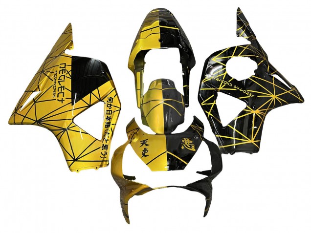 Yellow Glossy Black 2002-2003 Honda CBR900RR 954 Motorcycle Fairing