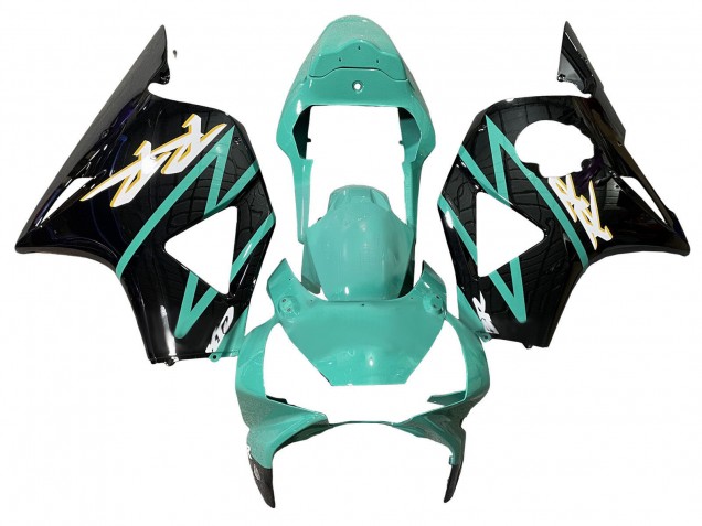 Light Green Glossy Black 2002-2003 Honda CBR900RR 954 Motorcycle Fairings