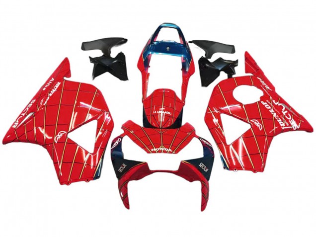 Red Dark Blue Dunlop 2002-2003 Honda CBR900RR 954 Motorcycle Fairings