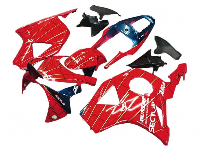 Red Dark Blue Dunlop 2002-2003 Honda CBR900RR 954 Motorcycle Fairings