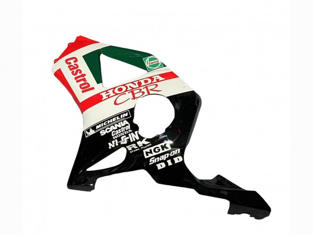 White Red Green Glossy Black Castrol 2002-2003 Honda CBR900RR 954 Motorcycle Fairings