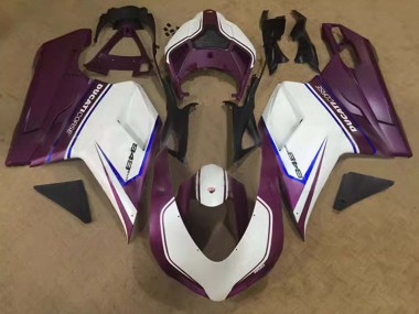 White Blue Purple Corse 2007-2014 Ducati 848 Motorcycle Fairings