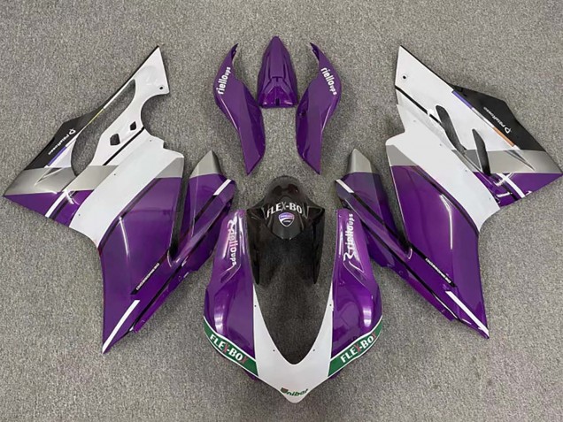 Purple White Glossy Black Flex-Box 2015-2020 Ducati 959/1299 Motorcycle Fairings