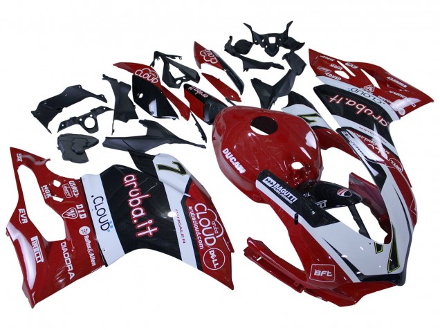 White Red Black Aruba 7 2015-2020 Ducati 959/1299 Motorcycle Fairings