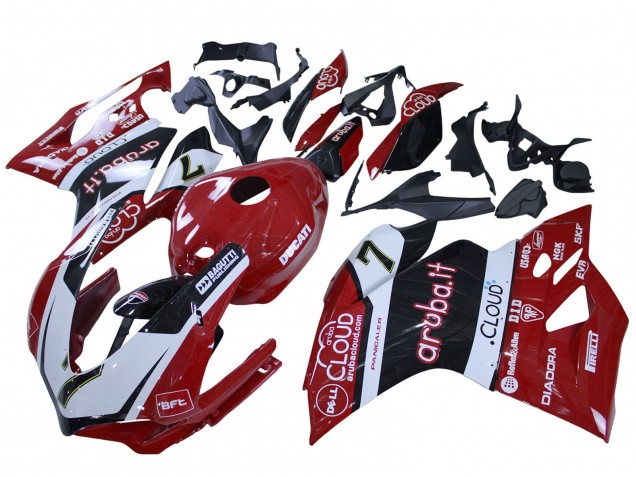 White Red Black Aruba 7 2015-2020 Ducati 959/1299 Motorcycle Fairings