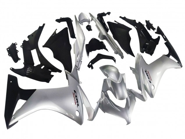 Silver Glossy Black 2013-2015 Honda CBR500R Motorcycle Fairing
