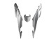 Silver Glossy Black 2013-2015 Honda CBR500R Motorcycle Fairing
