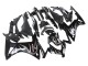 Glossy Black Silver Flame 2013-2015 Honda CBR500R Motorcycle Fairings
