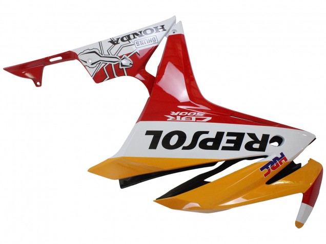 Yellow White Red Repsol HRC 2016-2018 Honda CBR500R Motorcycle Fairings