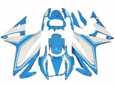 Light Blue White 2016-2018 Honda CBR500R Motorcycle Fairings