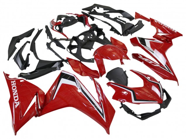 Red White Black 2022-2023 Honda CBR500R Motorcycle Fairings