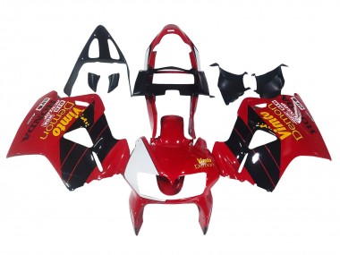 Red White Glossy Black Vimto 1998-2001 Honda VFR 800 Motorcycle Fairings