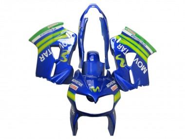 Blue Green White MoviStar Castrol 2002-2013 Honda VFR 800 Motorcycle Fairings