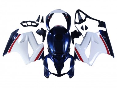White Red Dark Blue 2002-2013 Honda VFR 800 Motorcycle Fairings