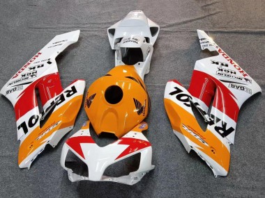 White Orange Black Red Repsol 2004-2005 Honda CBR1000RR Motorcycle Fairings
